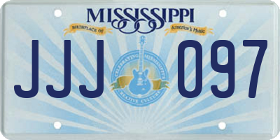MS license plate JJJ097