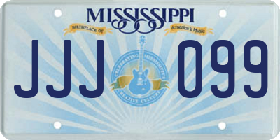 MS license plate JJJ099