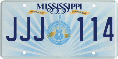 MS license plate JJJ114