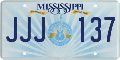 MS license plate JJJ137