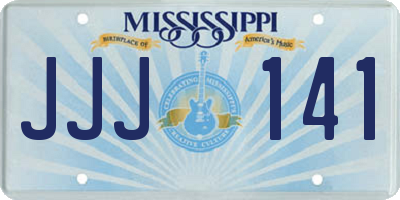 MS license plate JJJ141