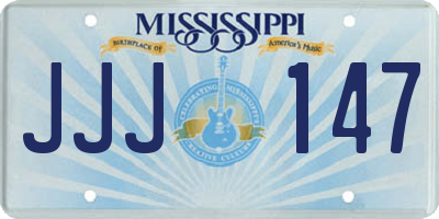 MS license plate JJJ147