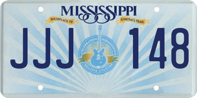 MS license plate JJJ148