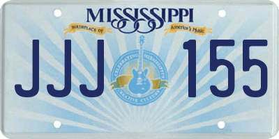 MS license plate JJJ155