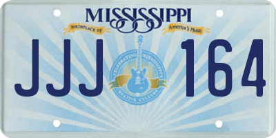 MS license plate JJJ164