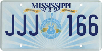 MS license plate JJJ166