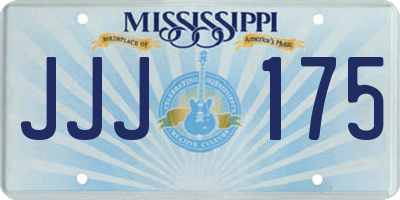 MS license plate JJJ175