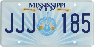 MS license plate JJJ185