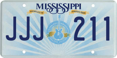 MS license plate JJJ211