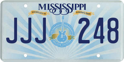 MS license plate JJJ248