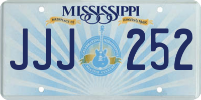 MS license plate JJJ252