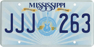 MS license plate JJJ263
