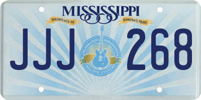MS license plate JJJ268