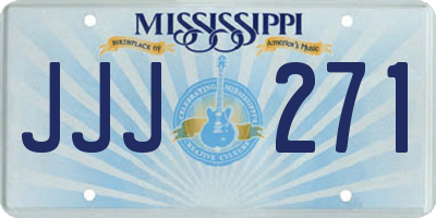 MS license plate JJJ271