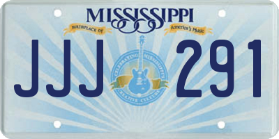 MS license plate JJJ291