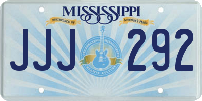 MS license plate JJJ292