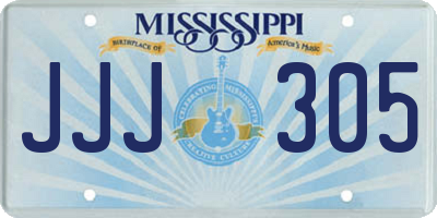 MS license plate JJJ305