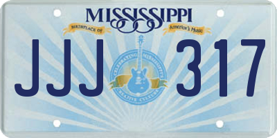 MS license plate JJJ317