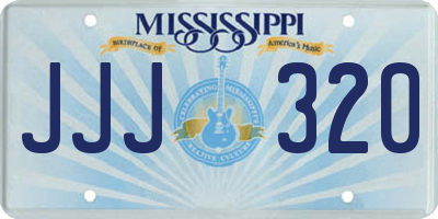 MS license plate JJJ320