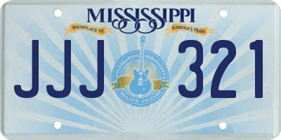 MS license plate JJJ321