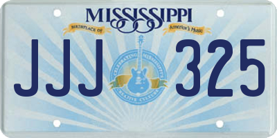 MS license plate JJJ325