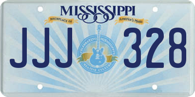 MS license plate JJJ328