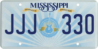 MS license plate JJJ330