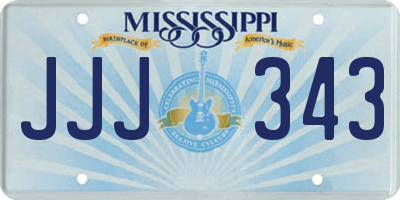 MS license plate JJJ343