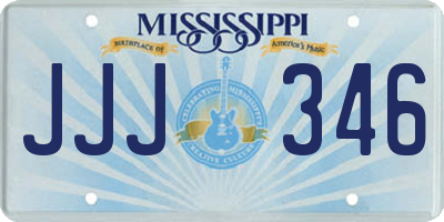 MS license plate JJJ346