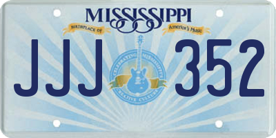 MS license plate JJJ352