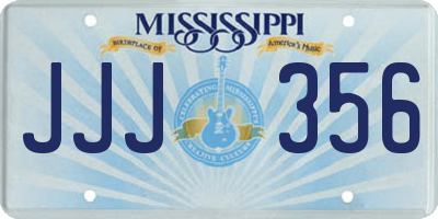 MS license plate JJJ356