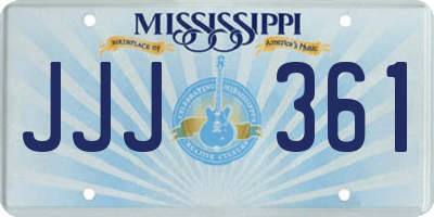 MS license plate JJJ361