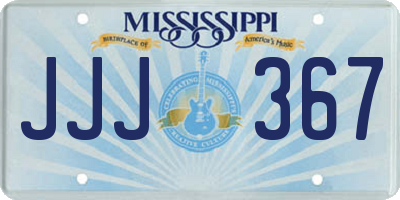 MS license plate JJJ367