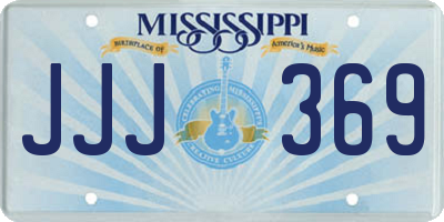 MS license plate JJJ369