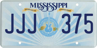 MS license plate JJJ375