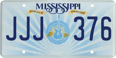 MS license plate JJJ376