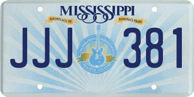 MS license plate JJJ381