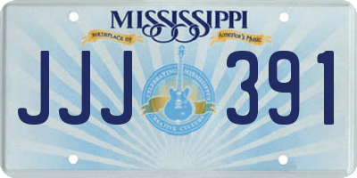MS license plate JJJ391