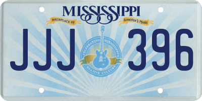 MS license plate JJJ396