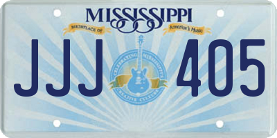 MS license plate JJJ405