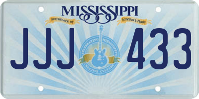 MS license plate JJJ433