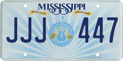 MS license plate JJJ447