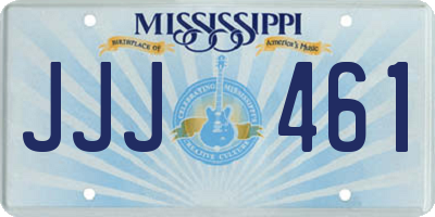 MS license plate JJJ461