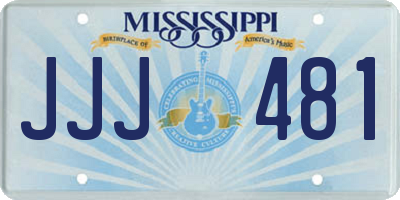 MS license plate JJJ481
