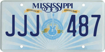 MS license plate JJJ487