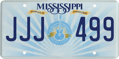 MS license plate JJJ499