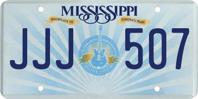 MS license plate JJJ507
