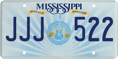 MS license plate JJJ522