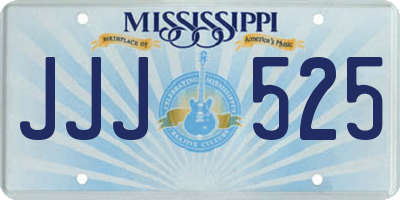 MS license plate JJJ525