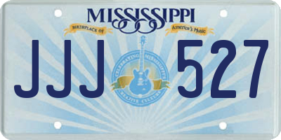 MS license plate JJJ527